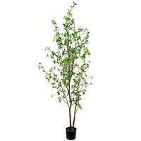 Vickerman 7' Artificial Potted Baby Leaf Tree