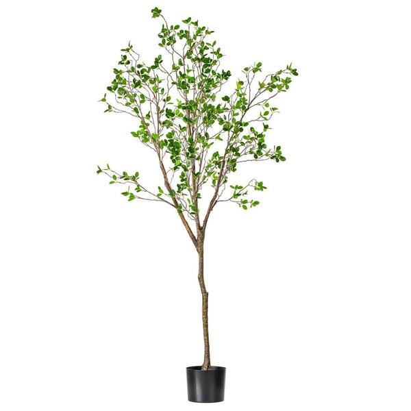 6' Artificial Potted Milan Leaf Tree