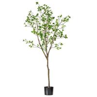 Vickerman 6' Artificial Potted Milan Leaf Tree