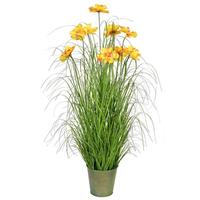 Vickerman 37" Artificial Green Cherry Blossom in Iron Pot