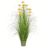 Vickerman 60" Artificial Green Cherry Blossom in Iron Pot