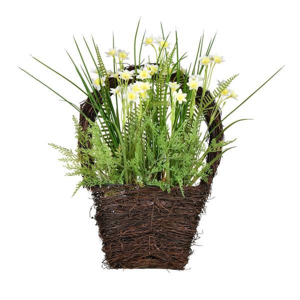 18" Artificial Daffodil in Basket