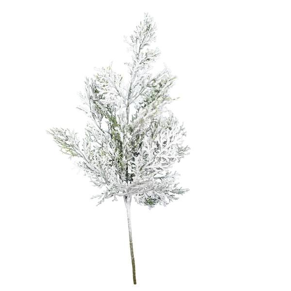 18" Artificial Snowy Cedar Spray (6 pack)