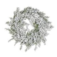 Vickerman 24" Artificial Snowy Cedar Wreath