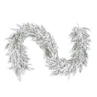 View 75" Artificial Cedar Snowy Garland