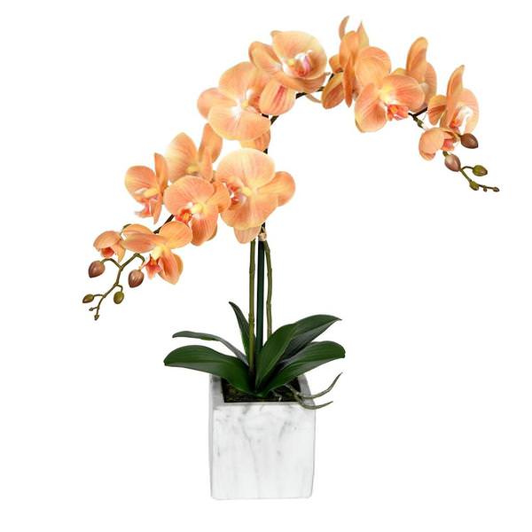 25" Artificial Coral Phalaenopsis in Pot