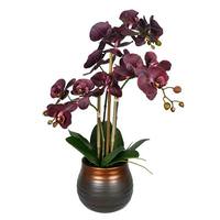 Vickerman 22" Artificial Purple Phalaenopsis in Pot