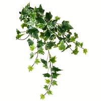 View 18" Artificial Variegated Green Ivy Hanging Bush (3 Pack)
