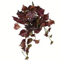 Vickerman 18" Artificial Burgundy Grape Leaf Hanging Bush (3 pack)