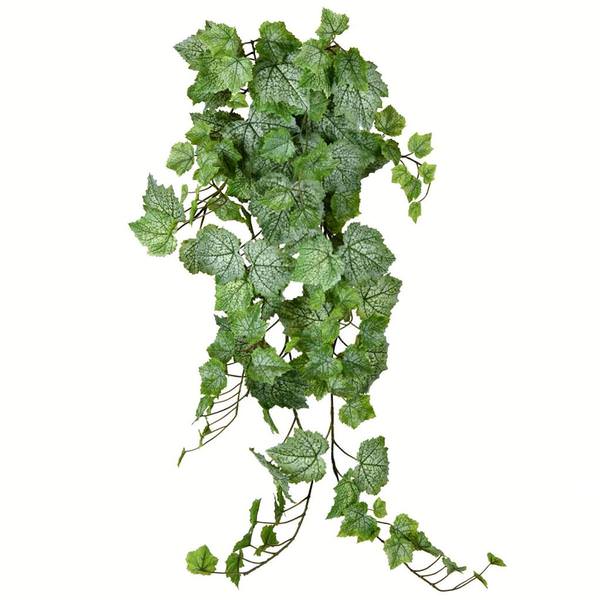 39" Artificial Green / White Grape Ivy Hanging Bush