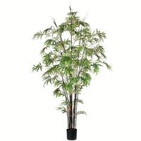 Vickerman 7' Artificial Potted Black Japanese Bamboo Tree