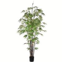 Vickerman 8' Artificial Potted Black Japanese Bamboo Tree
