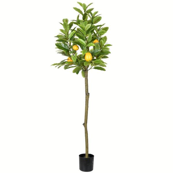55" Potted Artificial Lemon Tree