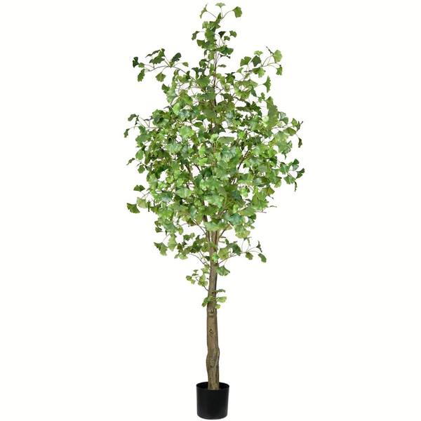 7' Artificial Potted Ginko Tree