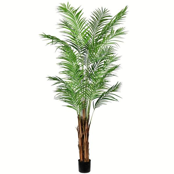 7' Potted Artificial Areca Palm Tree