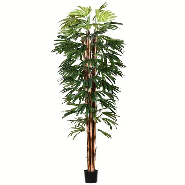 7' Artificial Potted Rhaphis Tree