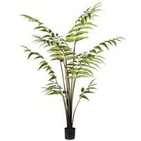 Vickerman 5' Artificial Potted Leather Fern
