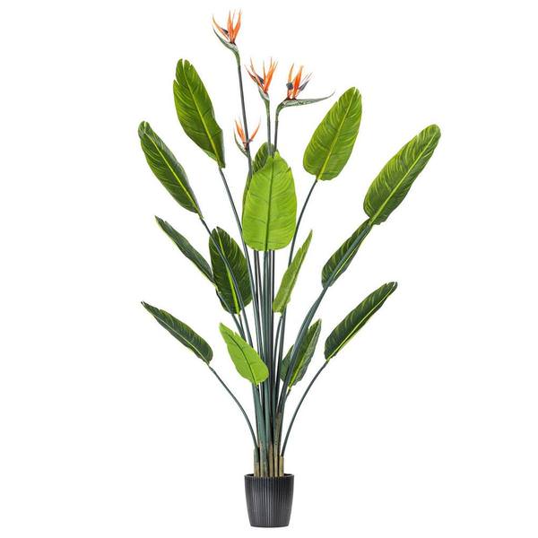 5' Potted Artificial Bird of Paradise Palm Tree