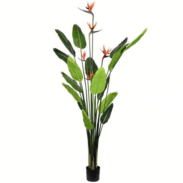 6' Potted Artificial Bird of Paradise Palm Tree