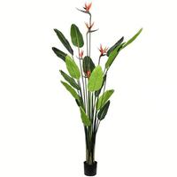 Vickerman 6' Potted Artificial Bird of Paradise Palm Tree