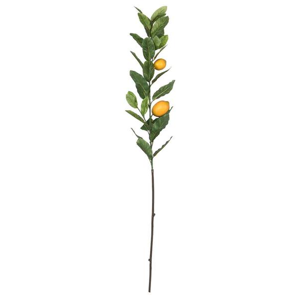 48" Artificial Green Lemon Branch