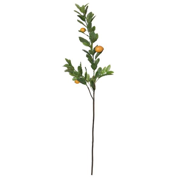 60" Artificial Green Lemon Branch