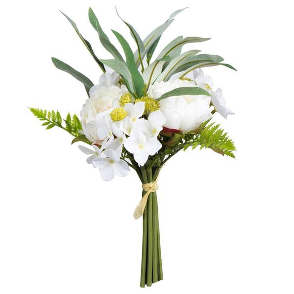 14" Artificial White Peony Bouquet (2 pack)