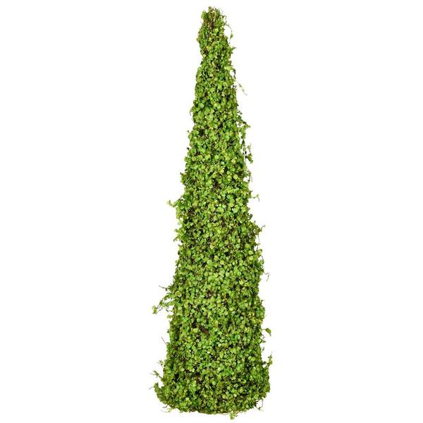 36" Artificial Green Mini Leaves Cone