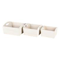 Vickerman 10" Wooden Boxes with Handles (Set of 3)