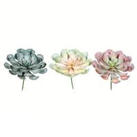 Vickerman 9.5" Artificial Peperomia Succulent Assortment (3 pack)