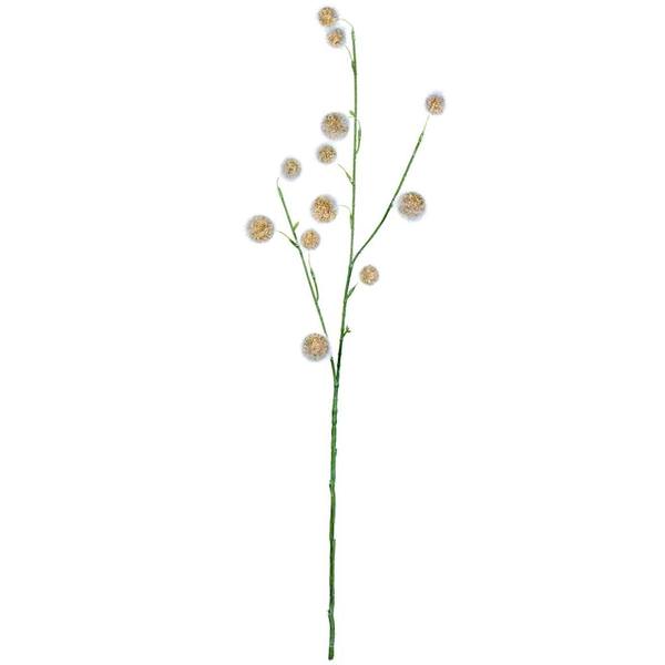 31" Artificial Yellow Pom Pom Spray (3 pack)
