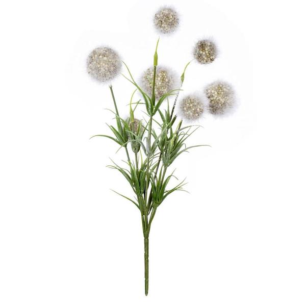 12" Artificial Green Pom Pom Bush (6 pack)
