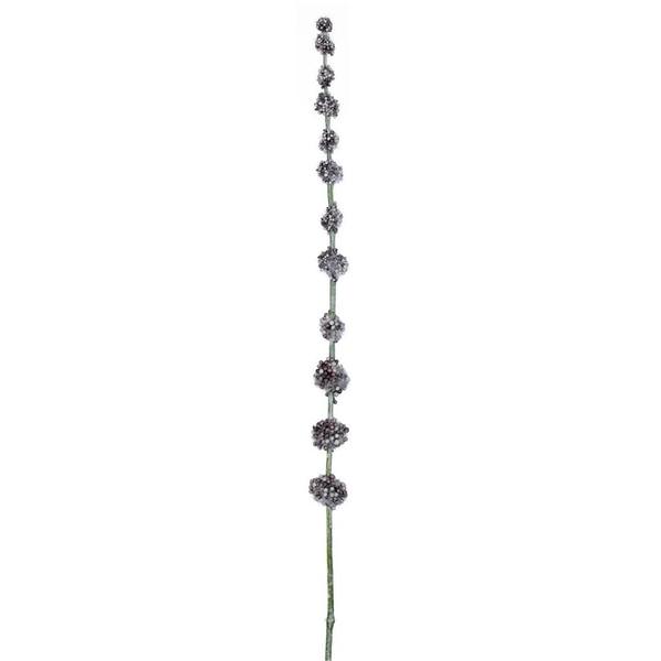 29.5" Artificial Gray Lavender Pom Pom Spray (6 pack)