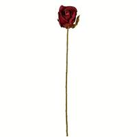 Vickerman 18" Artificial Burgundy Rose Stem (12 pack)