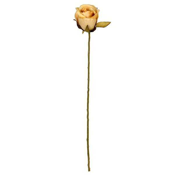 18" Artificial Mustard Rose Stem (12 pack)