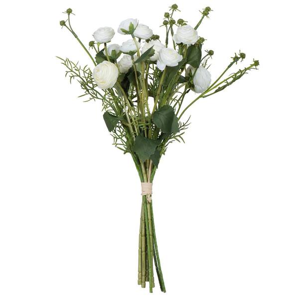 17" Artificial Cream Mini Ranunculus Floral Arrangement