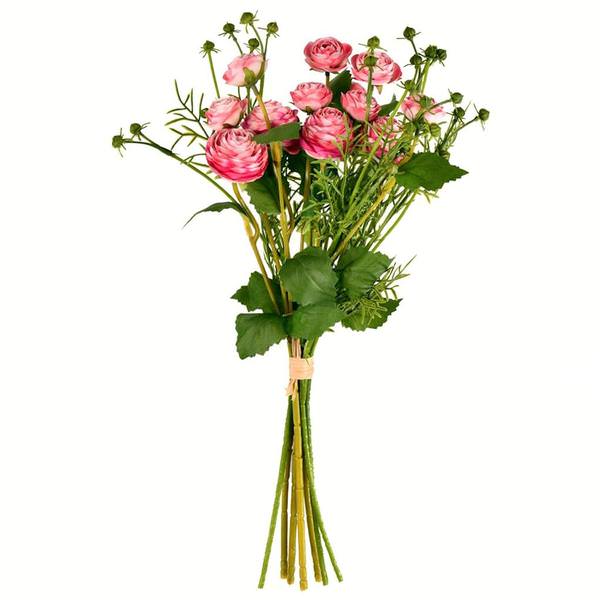 17" Artificial Pink Mini Ranunculus Floral Arrangement
