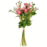 Vickerman 17" Artificial Pink Mini Ranunculus Floral Arrangement