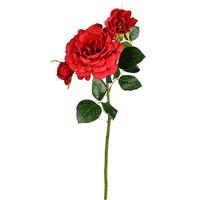 Vickerman 27" Artificial Burgundy Rose Stem (3 pack)