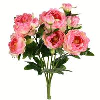 View 19" Artificial Light Pink Peony Bush