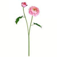 Vickerman 19" Artificial Pink Ranunculus Stem (6 pack)