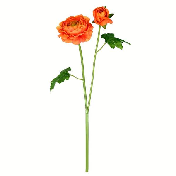 19" Artificial Orange Ranunculus Stem (6 pack)