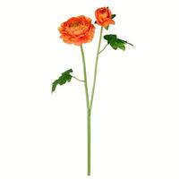 Vickerman 19" Artificial Orange Ranunculus Stem (6 pack)