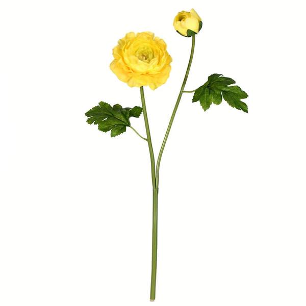 19" Artificial Yellow Ranunculus Stem (6 pack)
