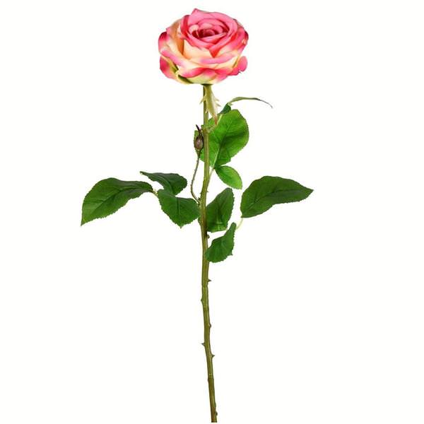 26" Artificial Light Pink Rose Stem (6 pack)