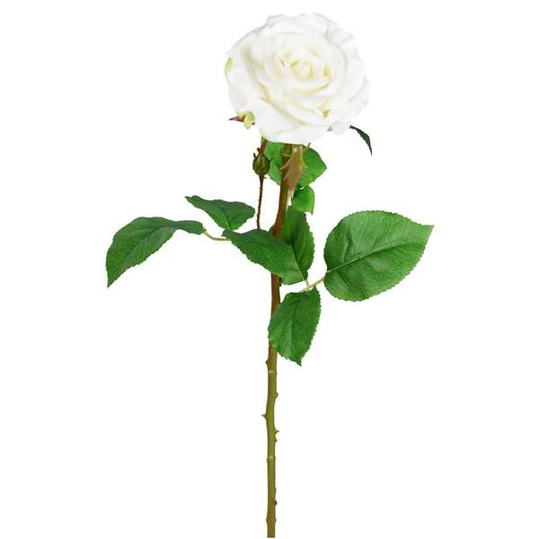 26" Artificial White Rose Stem (6 pack)