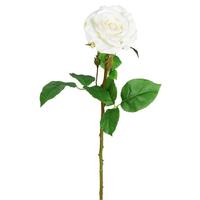 Vickerman 26" Artificial White Rose Stem (6 pack)