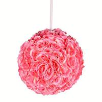 Vickerman 12" Artificial Pink Rose Ball