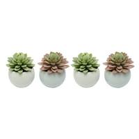 Vickerman 3.5" Artificial Assorted Succulents (4 pack)
