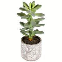 Vickerman 11" Artificial Green Succulent in Container